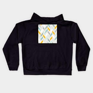 Modern Chevron in Blue Kids Hoodie